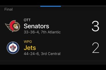 Winnipeg Jets vs Ottawa Senators Morning After RANT