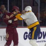 Liam O'Brien Drops The Gloves With Luke Schenn