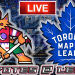 Arizona Coyotes vs Toronto Maple Leafs LIVE Stream Game Audio | NHL LIVE Stream Gamecast & Chat