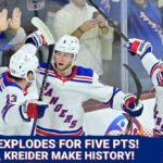 Lafreniere goes off for FIVE-POINT NIGHT!! Quick makes history! Kreider hits 300-goal mark... twice!