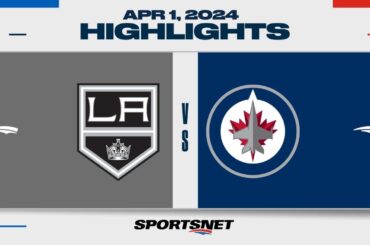 NHL Highlights | Kings vs. Jets - April 1, 2024
