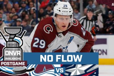Nathan MacKinnon and the Colorado Avalanche offense fail against the Columbus Blue Jackets