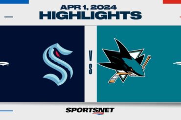 NHL Highlights | Kraken vs. Sharks - April 2, 2024