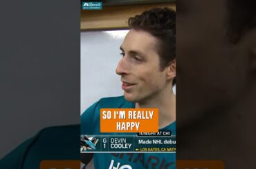 Devin Cooley talks about calming his nerves on his NHL debut 💪 | NBC Sports California