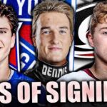 NEW YORK RANGERS SIGN TWO HUGE GIANTS + CAROLINA HURRICANES SIGN THE NEXT CALE MAKAR?