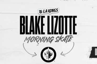 Forward Blake Lizotte | 04.01.24 LA Kings Morning Skate before Winnipeg Jets | Media