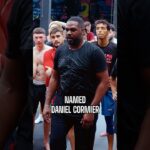 Jon Jones lightly pokes at Daniel Cormier during a seminar at @bangtaomuaythaimma