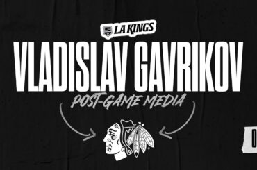 Defenseman Vladislav Gavrikov | 03.19.24 LA Kings Win over Chicago Blackhawks | Postgame Media