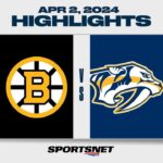 NHL Highlights | Bruins vs. Predators - April 2, 2024