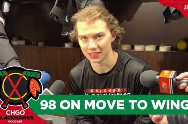 Chicago Blackhawks rookie Connor Bedard discusses his move to wing | CHGO Blackhawks