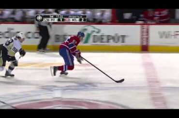 Kris Letang shatters Price's stick 11/26/11
