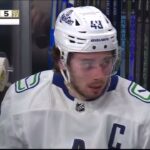 Vasily Podkolzin assists on Hughes's goal vs Vegas (2 apr 2024)