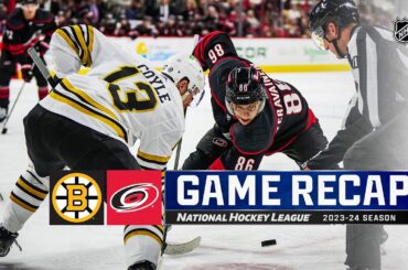Bruins @ Hurricanes 4/4 | NHL Highlights 2024