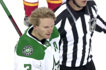 Matthew Tkachuk And John Klingberg Engage After Flames Get Offside Goal Waved Off Immediately