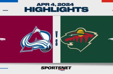 NHL Highlights | Avalanche vs. Wild - April 4, 2024