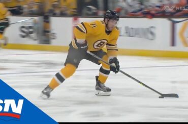 Taylor Hall Beats Semyon Varlamov To Score First With The Boston Bruins