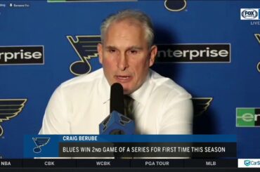 Craig Berube: Ville Husso 'did a real good job' in Blues' win over Ducks