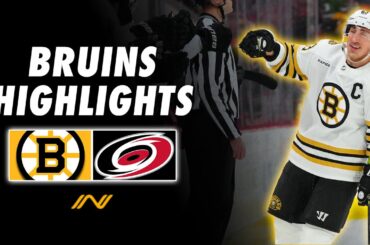 Bruins Highlights: Best of Boston's Battle With Carolina, Brad Marchand Reaches Milestone