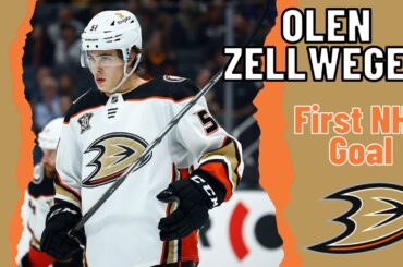 Olen Zellweger #51 (Anaheim Ducks) first NHL goal Mar 31, 2024