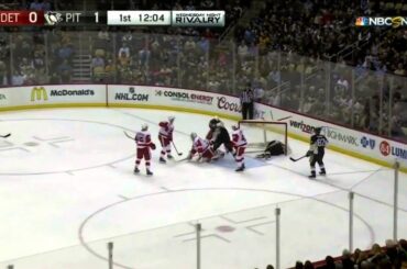 Luke Glendening takes out Simon Despres with the Back Check and Hit
