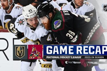 Golden Knights @ Coyotes 4/5 | NHL Highlights 2024