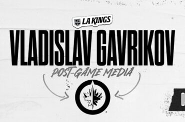 Defenseman Vladislav Gavrikov | 04.01.24 LA Kings lose to Winnipeg Jets | Postgame Media