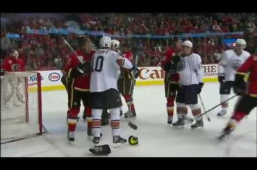 Ladislav Smid vs Mark Giordano Oct 24, 2009