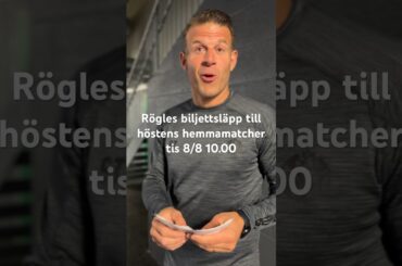 Tisdag den 8/8 10.00 släpper Rögle BK biljetter till alla höstens hemmamatcher.