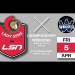 2024/04/05 7:00 PM : Ottawa Jr Lady Senators @ Whitby Jr Wolves (U22 Elite Finals)