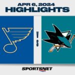NHL Highlights | Sharks vs. Blues - April 6, 2024