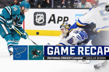 Blues @ Sharks 4/6 | NHL Highlights 2024