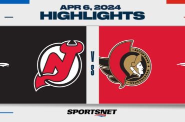 NHL Highlights | Devils vs. Senators - April 6, 2024
