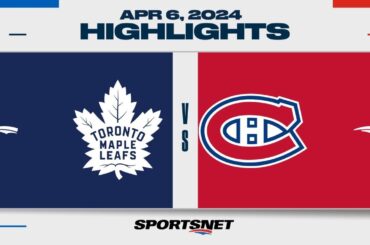 NHL Highlights | Maple Leafs vs. Canadiens - April 6, 2024