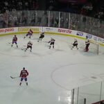 Laval Rocket's Lias Andersson gets high stick in the face right in front of ref and no call is made