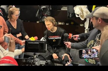 Chicago Blackhawks rookie Connor Bedard explaining his move from center