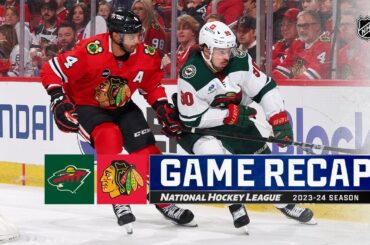 Wild @ Blackhawks 4/7 | NHL Highlights 2024
