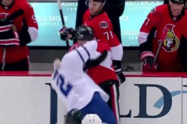 Luke Schenn vs Chris Neil Nov 17, 2009