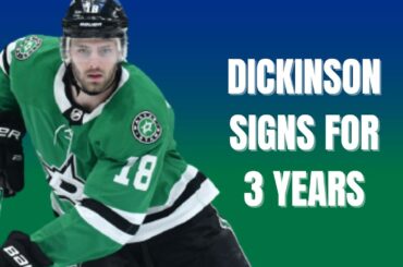 Canucks news: Canucks sign Jason Dickinson to a 3 year contract at $2.65M/season