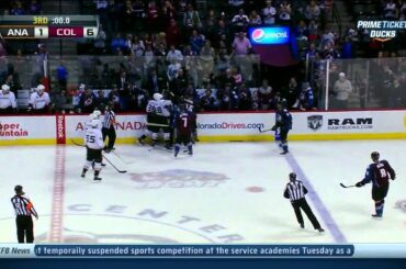 Jakob Silfverberg wrister goal 6-1 Anaheim Ducks vs Colorado Avalanche 10/2/13 NHL Hockey