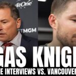 Bruce Cassidy & Tomas Hertl React to Golden Knights vs. Vancouver Canucks, Hertl Vegas Debut