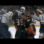 Jordan Binnington Goes After Ross Johnston, After Johnston High Sticks Tyler Tucker