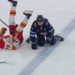 Martin Pospisil game misconduct for elbowing Josh Morrissey