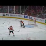 Philadelphia Flyers goalie Samuel Ersson warms up 3/28/24