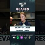 Seattle Kraken Rookie Ryker Evans Tallies First NHL Goal! #shorts #seattlekraken #lockedonkraken