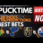 NHL Predictions and Best Bets | Golden Knights vs Oilers | Coyotes vs Canucks | PuckTime Apr 10