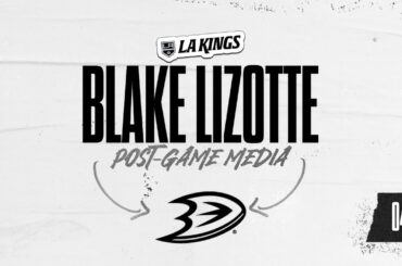 Forward Blake Lizotte | 04.09.24 LA Kings lose to Anaheim Ducks | Postgame Media
