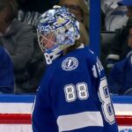 Andrei Vasilevskiy robs Danforth again vs Blue Jackets (9 apr 2024)