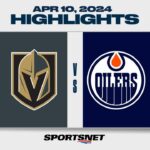 NHL Highlights | Golden Knights vs. Oilers - April 10, 2024