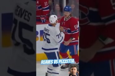 Reaves vs. Pezzetta 🏒🥊 Maple Leafs vs. Canadiens - who’s next?? #shorts