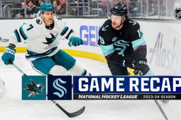 Sharks @ Kraken 4/11 | NHL Highlights 2024